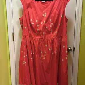 Eshakti 3x coral and gold knee length dress